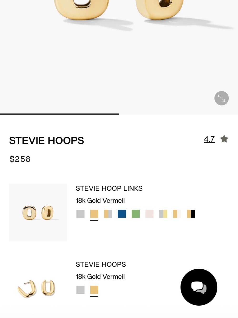 Mejuri Stevie Hoops with Two Hoop Links - Picture 4 of 6